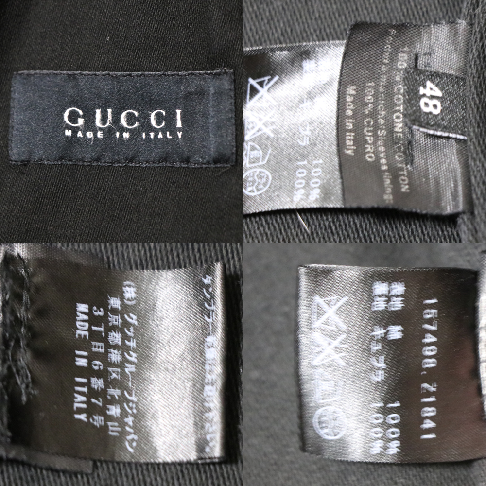 USED товар GUCCI Gucci хлопок бушлат бушлат чёрный 48