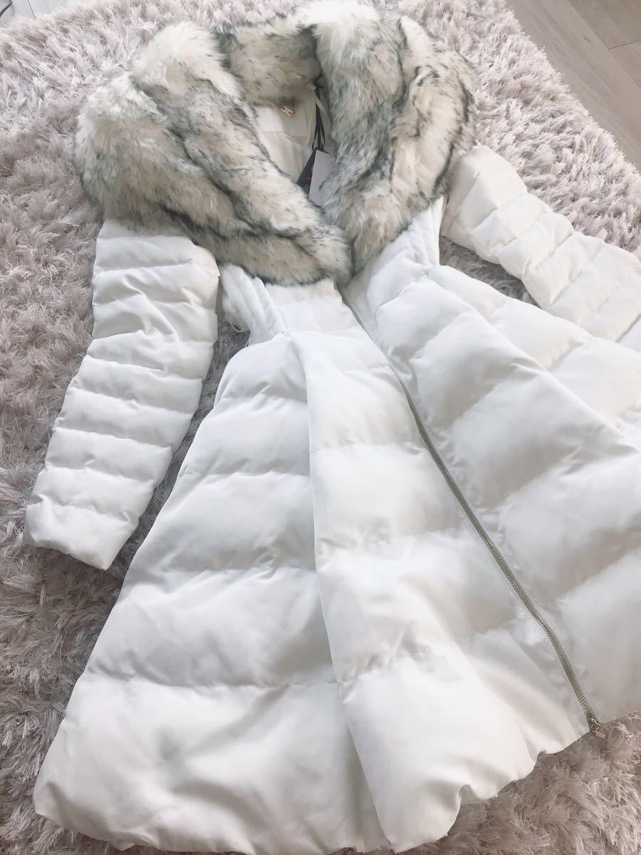 新品 elisabetta franchi ドレスダウン Aライン ダウンコート