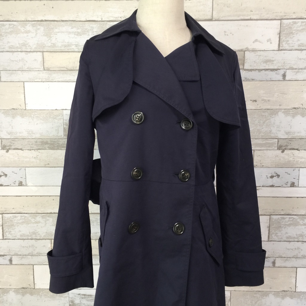 [ popular ]kumikyoku/ Kumikyoku trench coat navy size 2 lady's /9330
