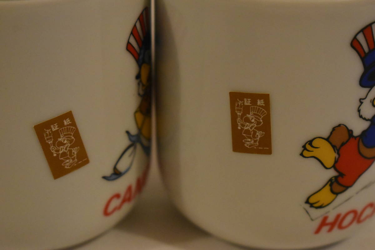 【未使用】イーグルサム ロサンゼルス オリンピック マグカップ 2個セット コップ 陶器*カヌー*ホッケー*レトロ*ビンテージ*当時物*1980*ｂ_画像4
