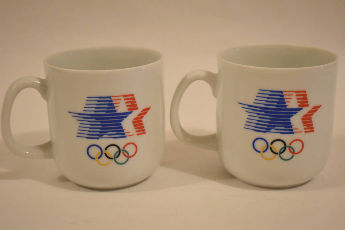 【未使用】イーグルサム ロサンゼルス オリンピック マグカップ 2個セット コップ 陶器*カヌー*ホッケー*レトロ*ビンテージ*当時物*1980*ｂ_画像5