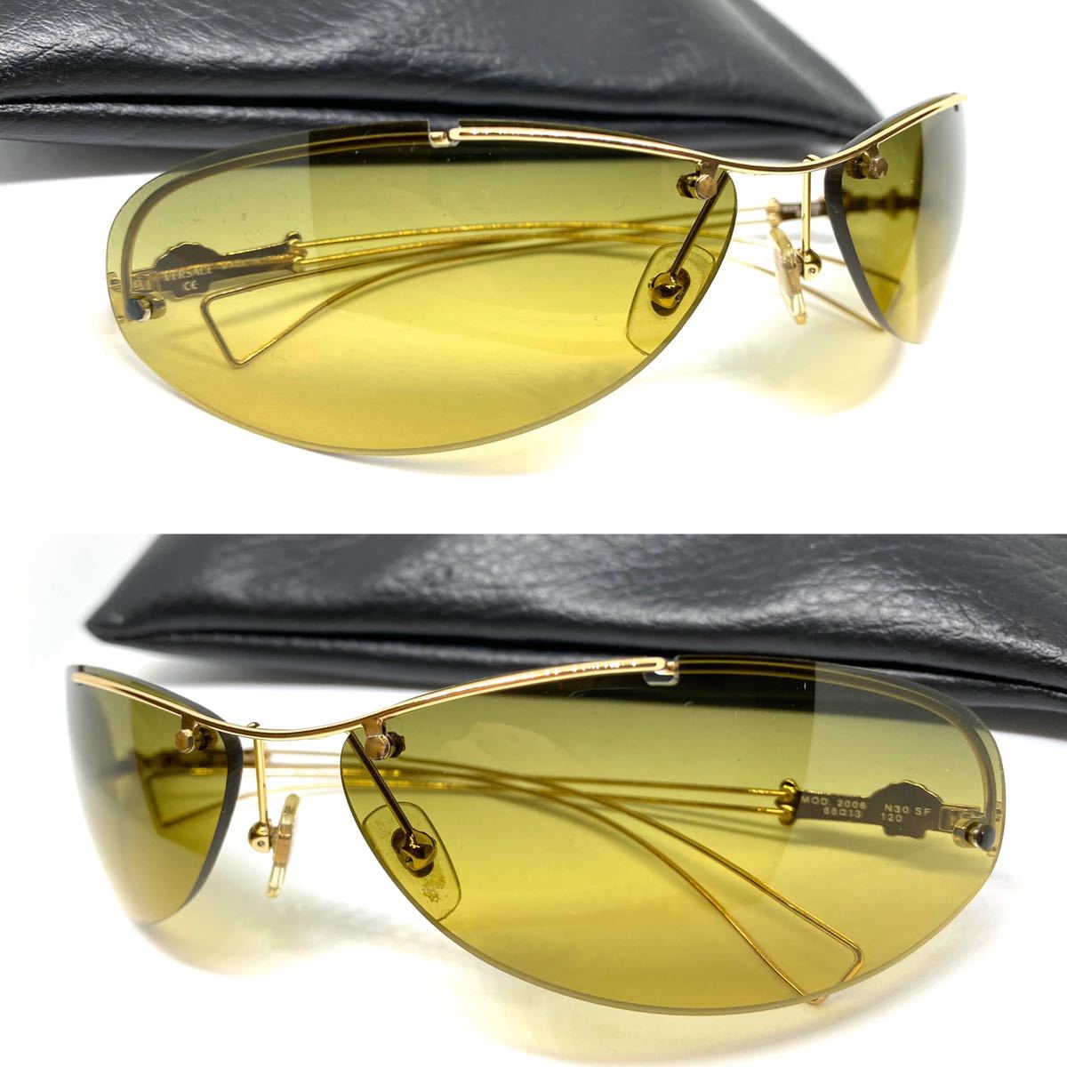 VERSACE サングラス HYDE着用モデル ヴェルサーチ ケース 眼鏡 フレーム メガネ L'Arc-en-Ciel ゴールド グラデーションレンズ 21217_画像3