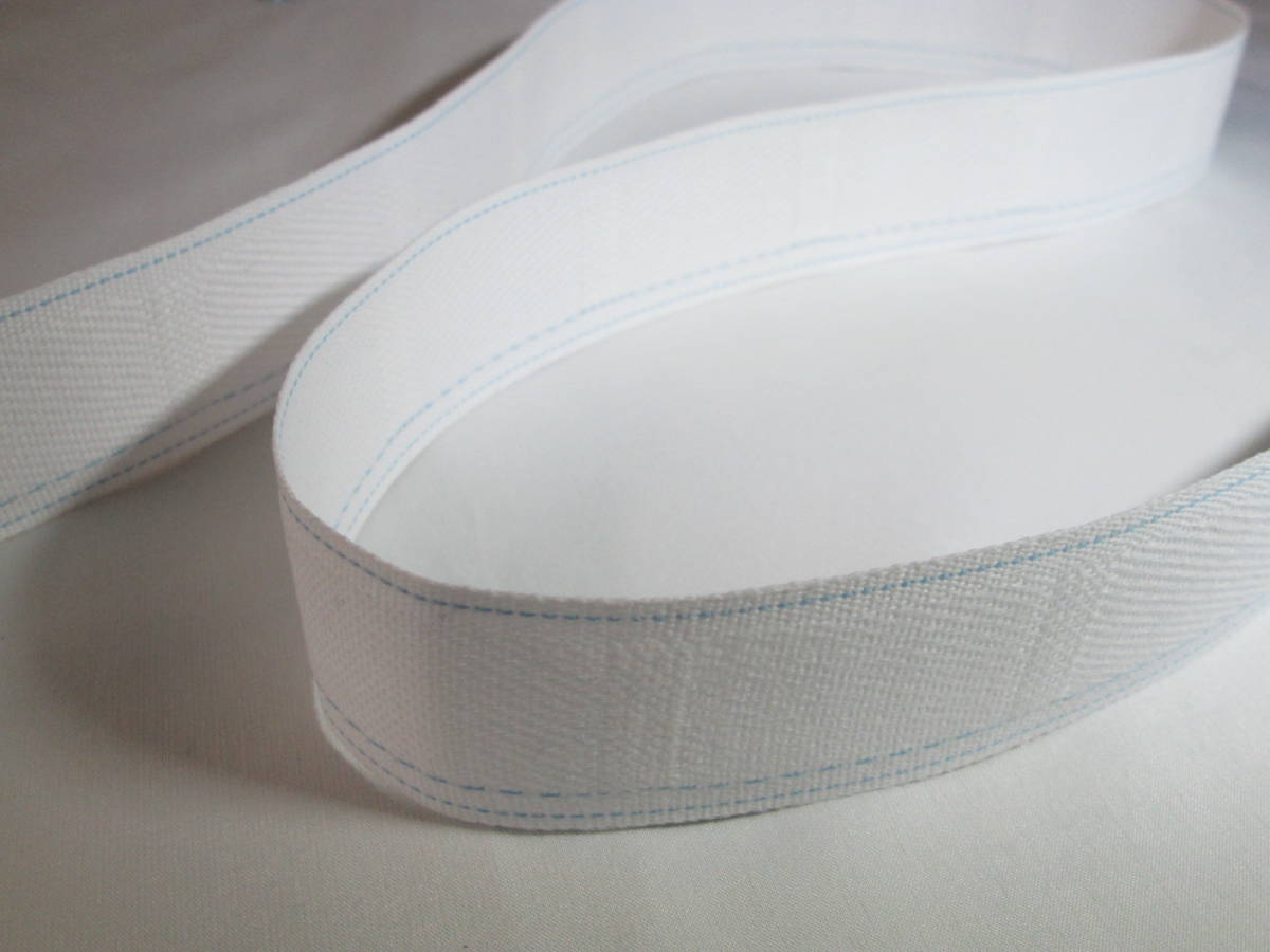 巾30mm 長さ2ｍ カーテンテープ 綿100％ 日本製 ホワイト 40ｍｍ間隔でフック用のポケットが付いてます 新品 白 手芸 カーテン 丈夫_画像2