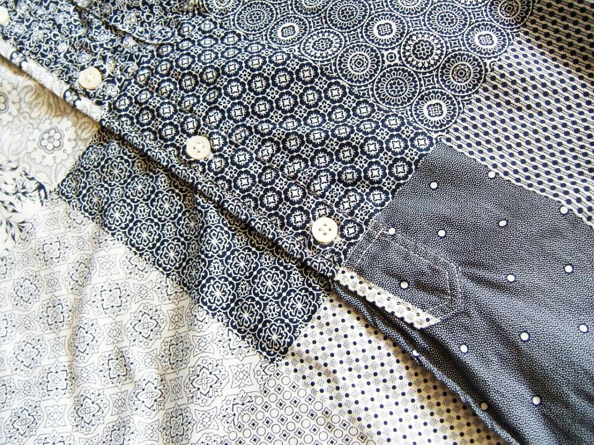  engineered garments Engineered Garments 19th BD Shirt-Foulard Patchwork Print лоскутное шитье принт рубашка с длинным рукавом USA производства 