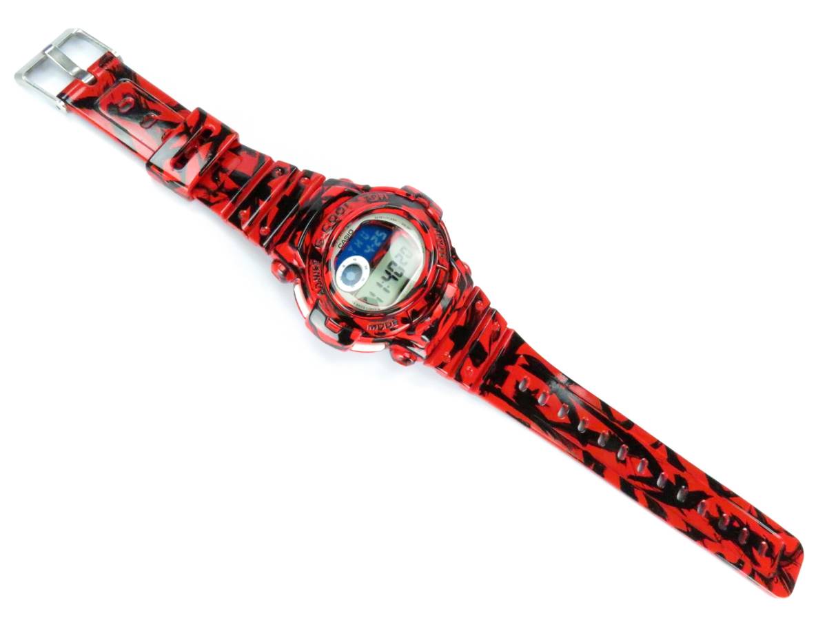 [ free shipping ] G shock custom scratch paint GT-003 G-COOL airbrush painting red camouflage camouflage 1 point thing limitation rare G-SHOCK