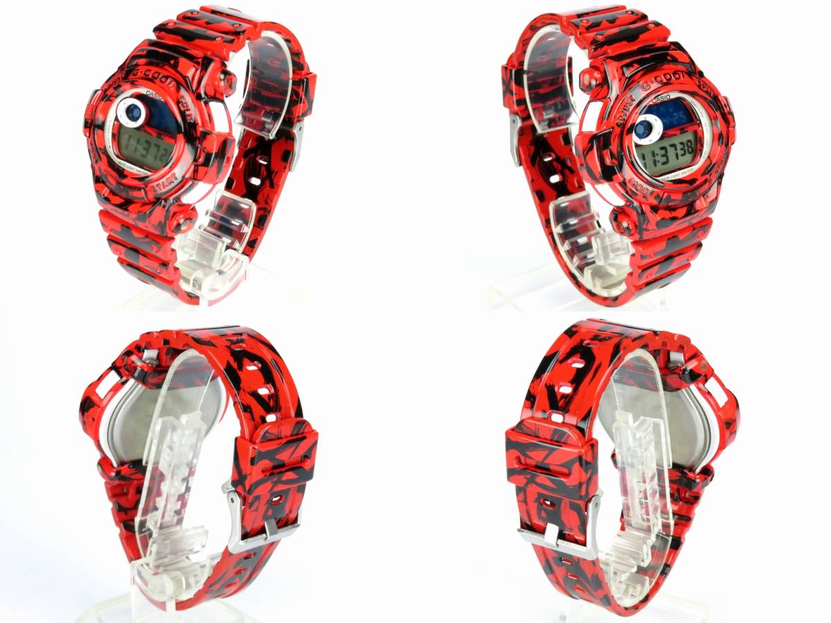 [ free shipping ] G shock custom scratch paint GT-003 G-COOL airbrush painting red camouflage camouflage 1 point thing limitation rare G-SHOCK