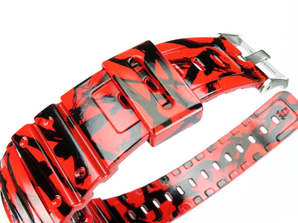 [ free shipping ] G shock custom scratch paint GT-003 G-COOL airbrush painting red camouflage camouflage 1 point thing limitation rare G-SHOCK