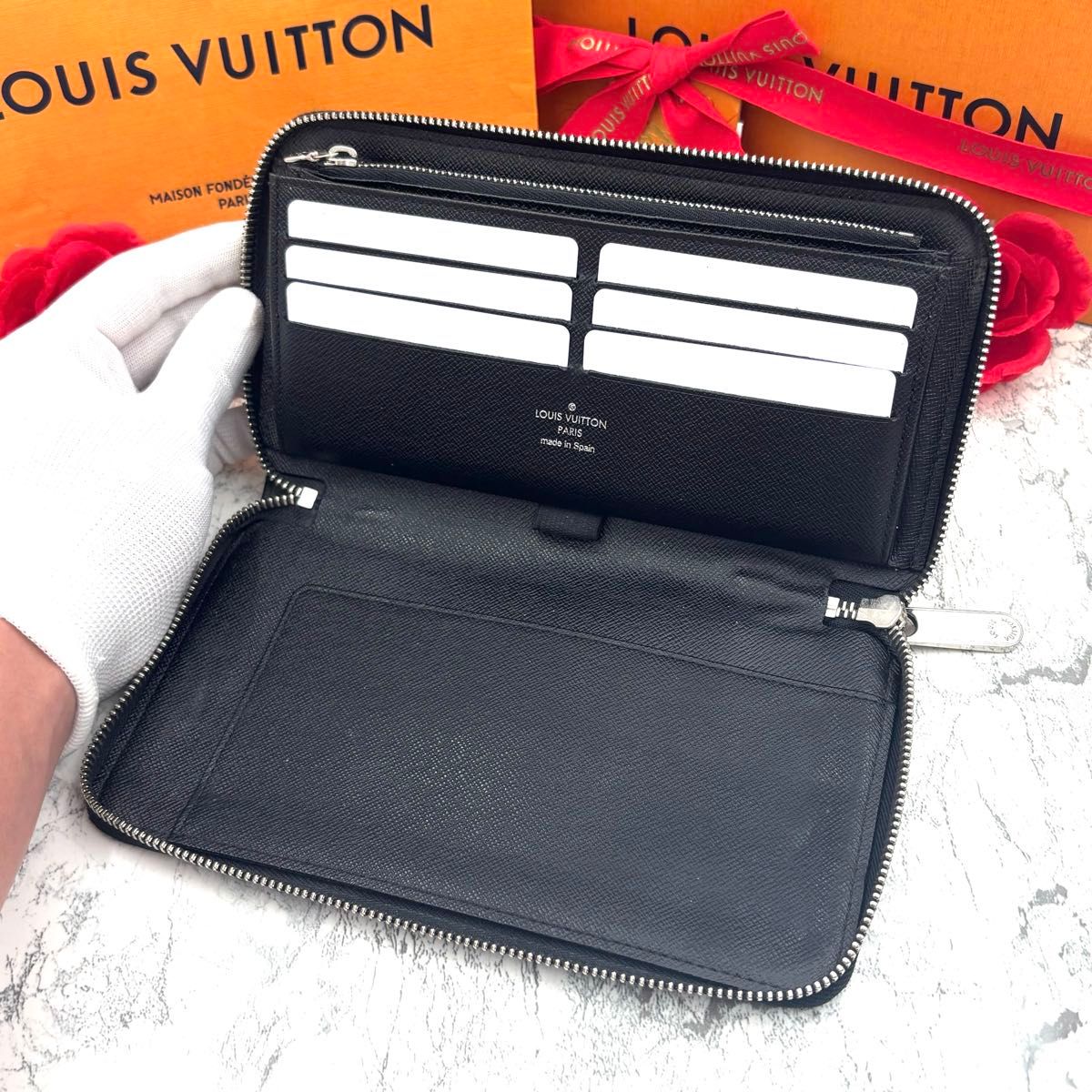 未使用に近い】 ルイヴィトン ダミエ グラフィット ジッピー