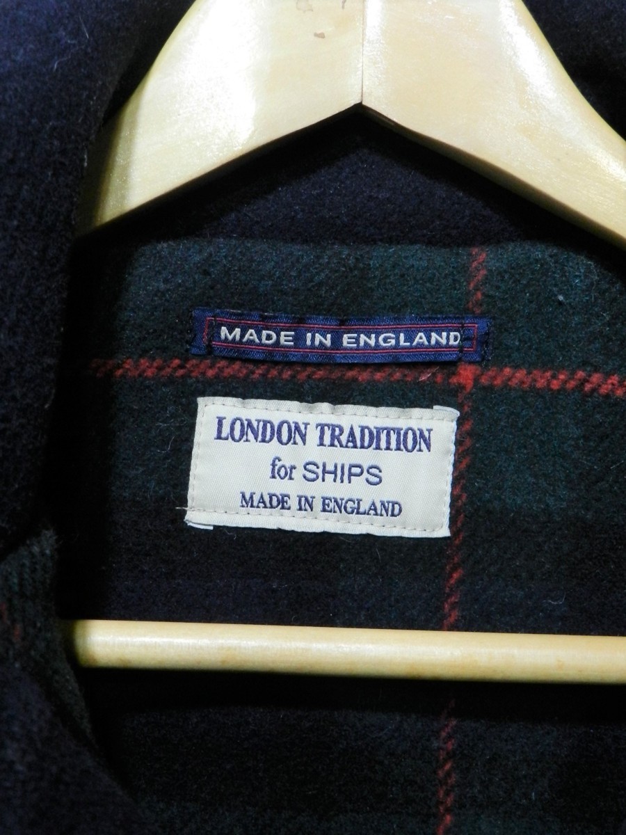 レディース SHIPS別注 LONDON TRADITION 英国製 ショート ダッフルコート 紺 34 シップス ロンドントラディション ネイビー_画像2