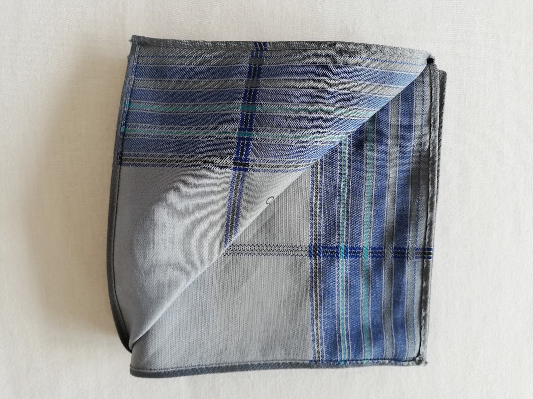 [ unused with defect ]ungaro / Ungaro handkerchie gray dyh-9018
