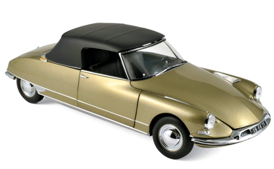 # Norev 1/18 1961 Citroen DS19 cabriolet Sahara gray metallic 