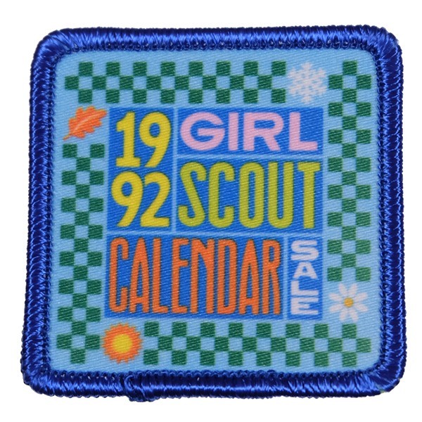 PI54 GIRL SCOUT CALENDAR SALE 1992 ガールスカウト ワッペン パッチ ロゴ エンブレム アメリカ 米国 USA 輸入雑貨_画像1