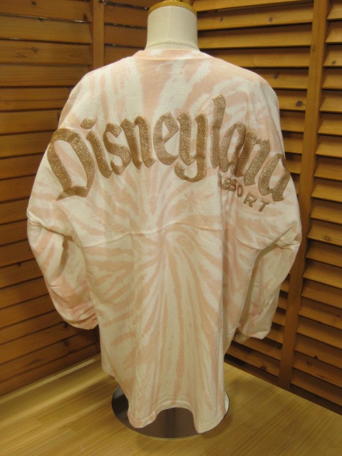 Y送料無料△084【SPIRIT JERSEY スピリットジャージー】DisneyLand RESORT ローズゴールド タイダイ ロンT　L 海外ディズニー 限定_画像4