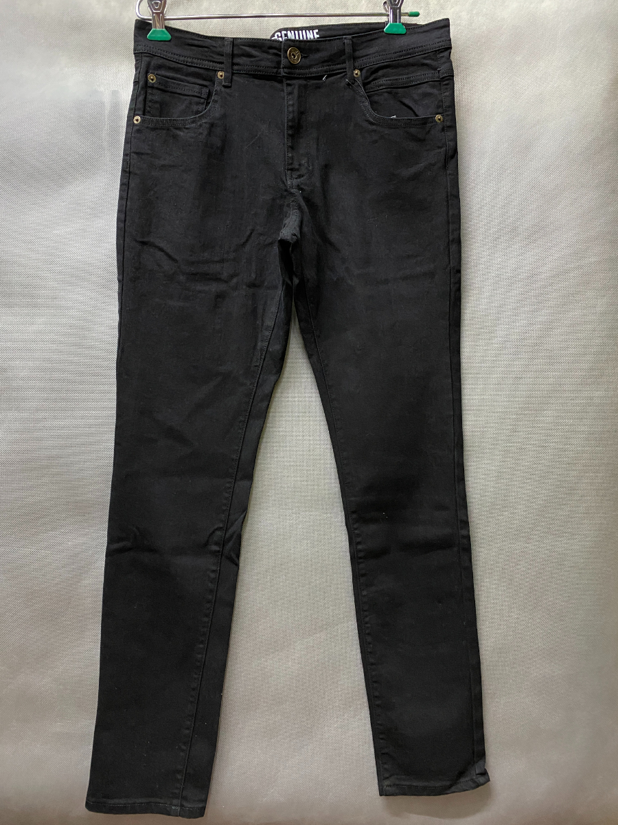 USA規格 【w34】 GENUINE AUTHENTIC ストレッチ スキニーフィット Skinny バイカーデニム ブラック 黒 ジーンズ 伸縮性あり USA正規品 1855_画像1