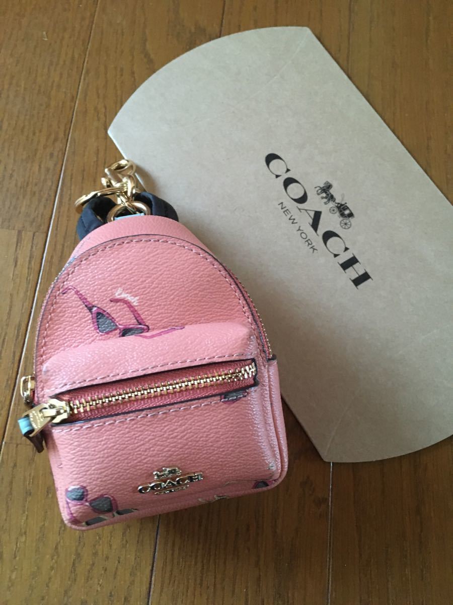 コーチ COACH リュック型キーホルダー チャーム付きキーホルダー 小銭入れ