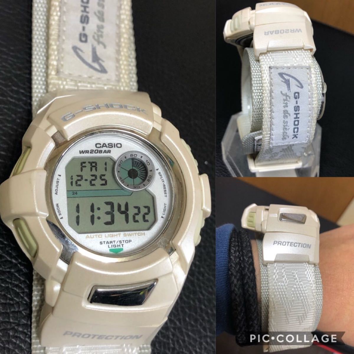 CASIO G-SHOCK ビンテージ ホワイト バックライト アニメーション baby-G メンズ レディース 電池交換済み