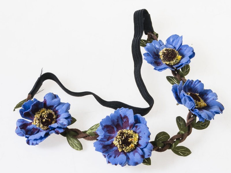  flower . hair band flower artificial flower accessory wedding Event photographing cosplay etc. TYPE.B# blue 