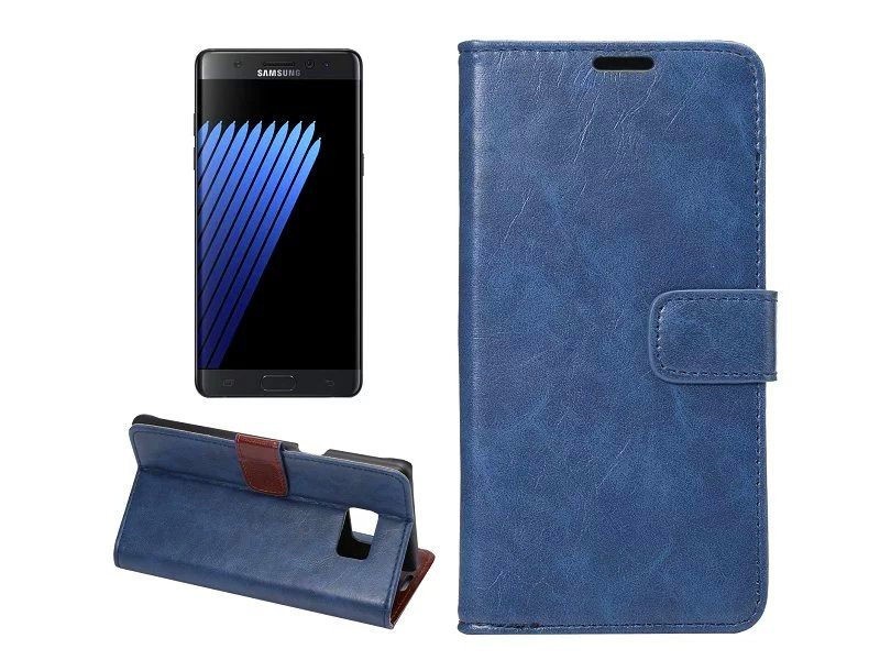 Samsung Galaxy Note 7 用 PU合皮 カード入れ 手帳タイプ スタンドケース#ブルー_画像2