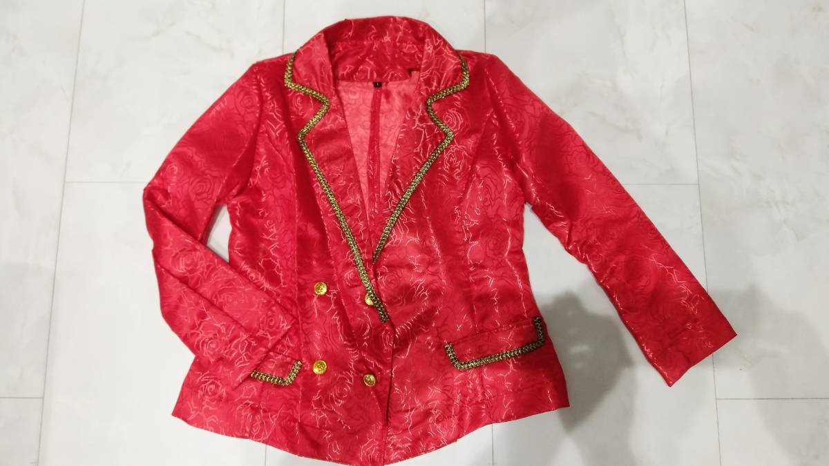 新品 バブリー 衣装 3点セット 赤 M コスチューム 昭和 ワンピース