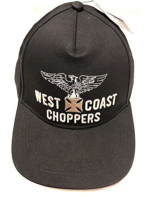 WEST COAST CHOPPERS ウエストコーストチョッパーズ キャップ 帽子 ブラック 刺繍ロゴ ホットロッド チョッパー_画像1