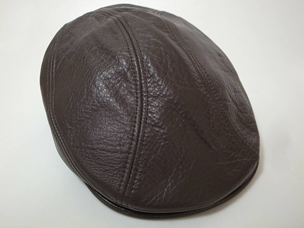 米国製ニューヨークハットAntique Leather Thugビンテージ加工L-