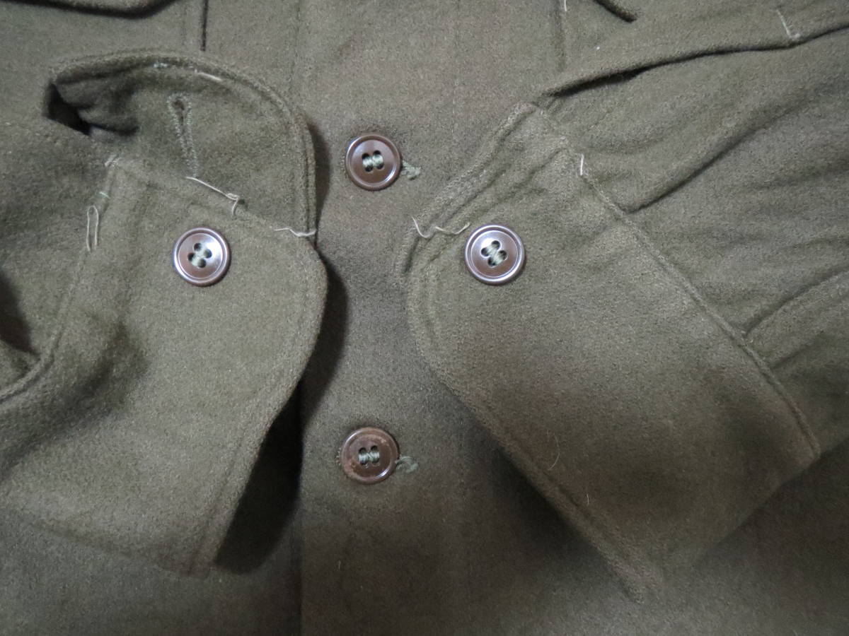 実物 ビック サイズ 美品 アメリカ軍 ウールシャツ 朝鮮戦争～ベトナム USMC ベトナム戦争 グリーンベレー リーコン 19750年代製_画像5