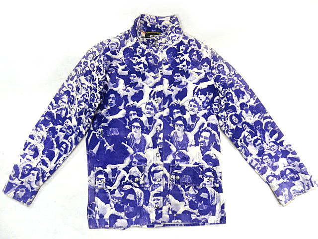 取寄商品 70s ヒッピー 総柄 カットオフ パンツ woodstock ウッド