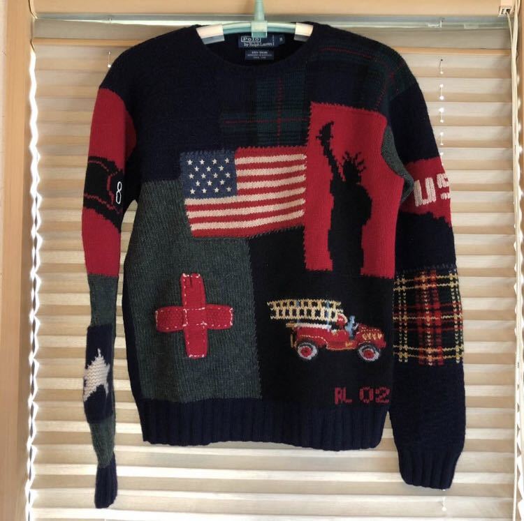 XL POLO RALPH LAUREN NYC 911 セーター ラルフローレン snow beach sport rrl country 1992 1993 tommy hilfiger north face