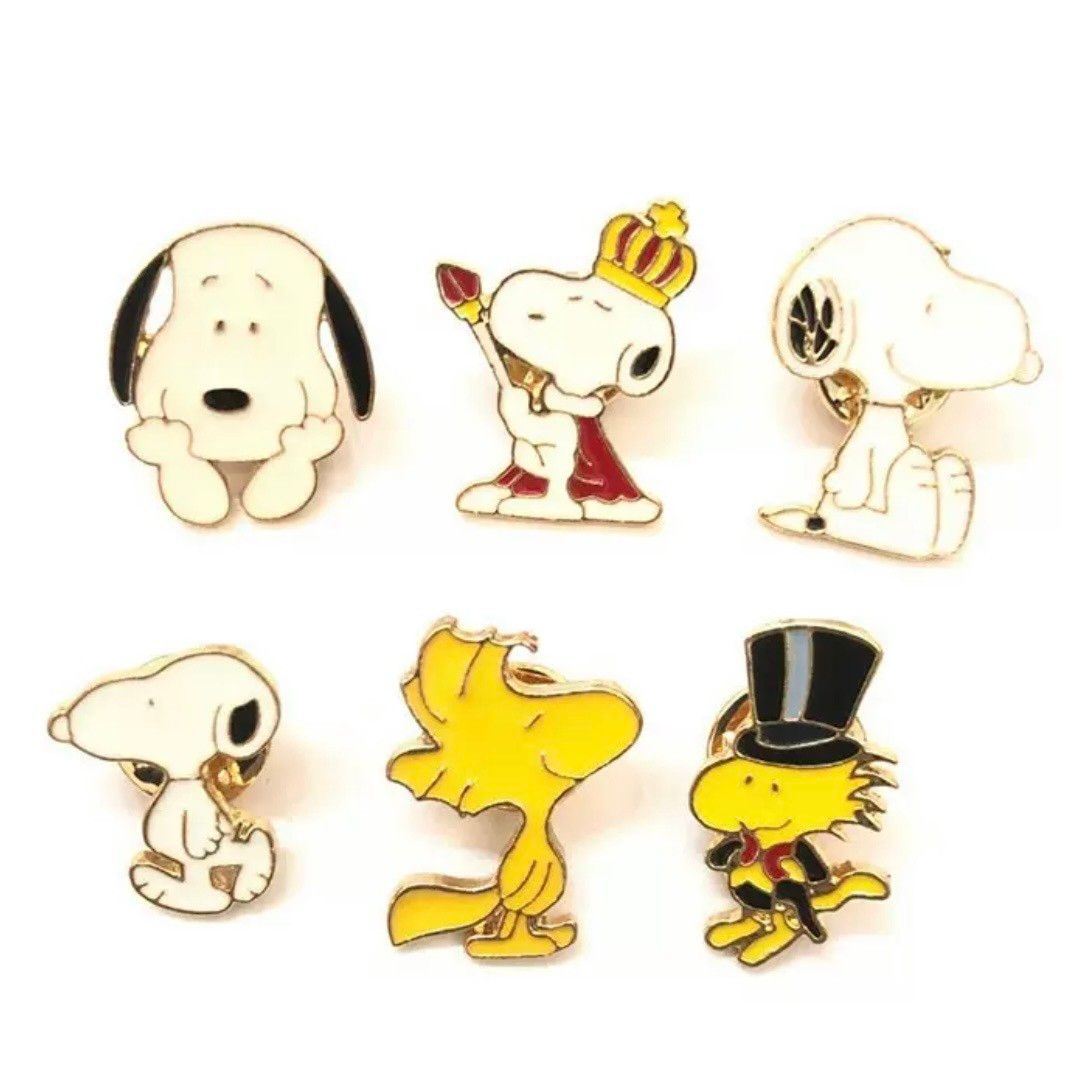 新品】スヌーピー ピンバッジ 6個セット ハンドメイドパーツ チャーム