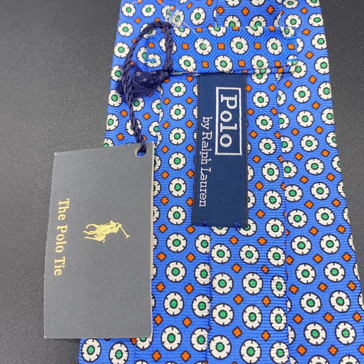  unused RL Polo Ralph Lauren fine pattern pattern silk necktie 