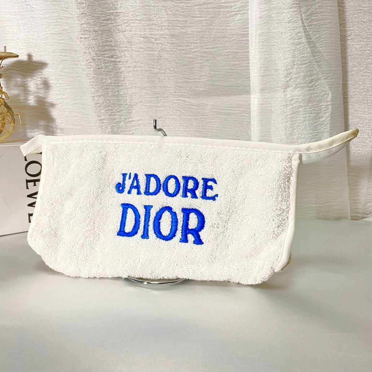 Dior クリスチャンディオール タオル生地 ポーチ ミニバッグ