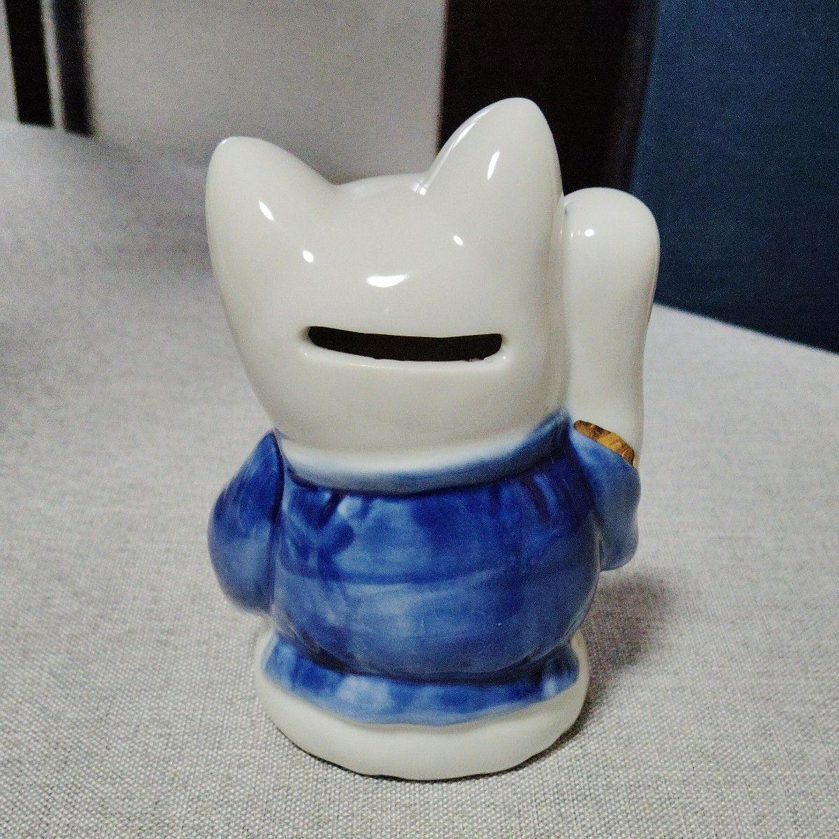 招き猫　貯金箱 陶器製　中ノ子勝美作　他添付画像2点 昭和レトロ・招き猫 陶器貯金箱 - メルカリ