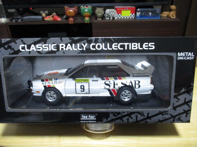  Sunstar made 1/18 [ Audi quattro A2 ]1983y 1000 lake Rally ( Rally Finland ). place car #9* postage Hiroshima departure / cash on delivery Yupack 80 shipping 