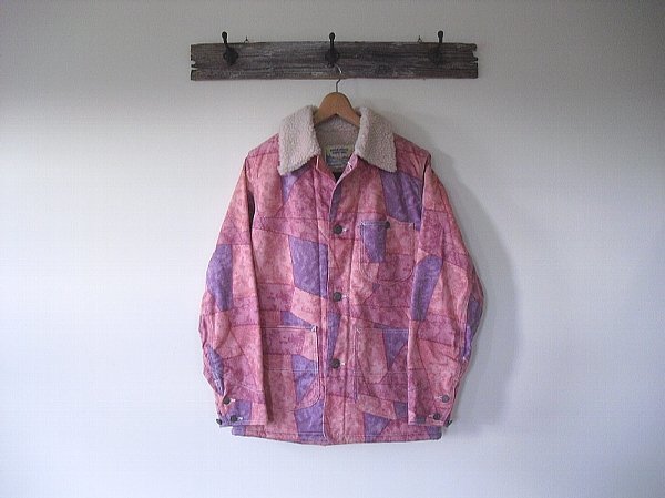 Patchwork Print Boa Coverall（Warehouse）ウエアハウス　パッチワークプリント　希少　ボア　Lee outerwear　絶版　デッドストック　新品_画像1