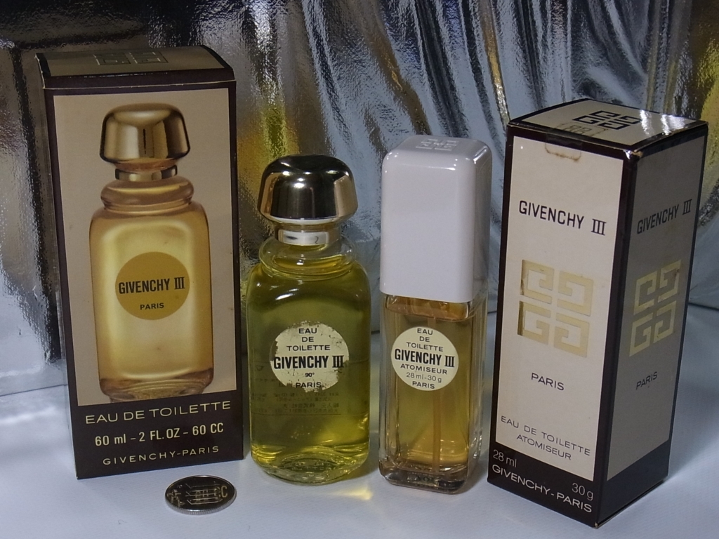  ヴィンテージ?☆GIVENCHY ジバンシー ★GIVENCHY Ⅲ EDT 60ml ボトルタイプ & EDT 28ml アトマイザー、香水2点まとめて,箱付_画像1