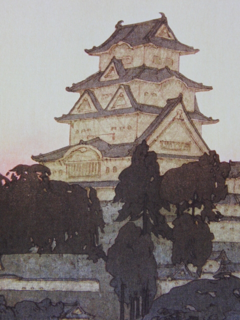  Yoshida .,[ Himeji castle (.)], rare book of paintings in print ., condition excellent,.., scenery, new goods amount frame attaching, free shipping 