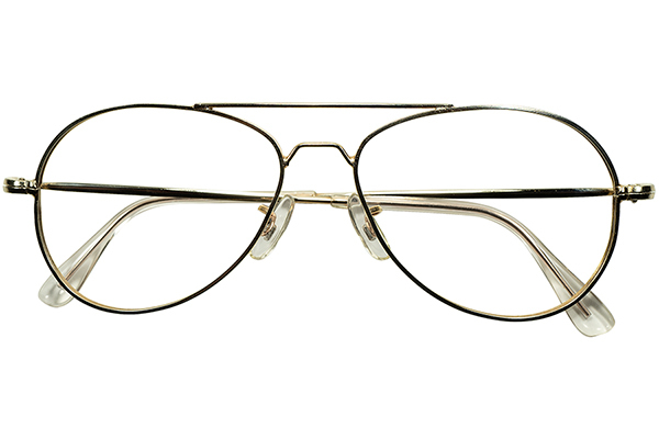 安定グッドバランス 超実用的1960s フランス製 デッドストック FRAME FRANCE フレンチ スモール アビエーター GOLD METAL 52/20実寸 眼鏡