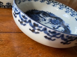 古伊万里染付龍/瓔珞柄小鉢5鉢 江戸時代 | sweatreno.com