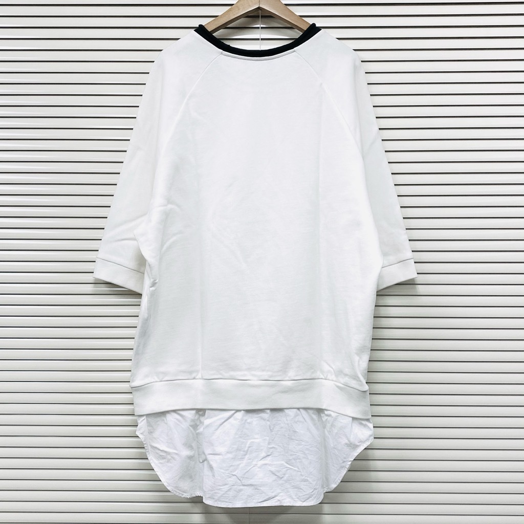 【美品】3.1 Phillip Lim レイヤートップ ホワイト XL 国内正規 / フィリップリム シャツ Tシャツ スウェットシャツ_画像2