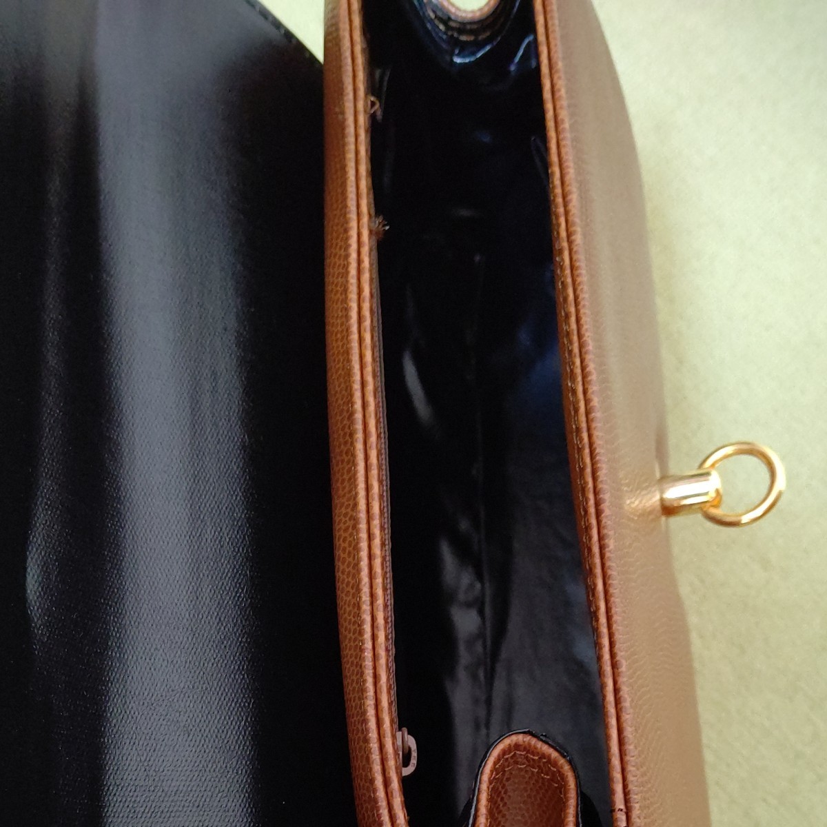  日本製ハンドバッグ ショルダーバッグ 茶色