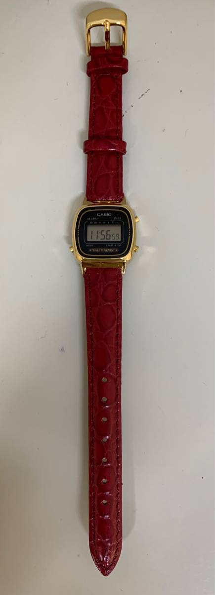 [ goods with special circumstances ]CASIO LA-670WGA GD/RD lady's wristwatch 