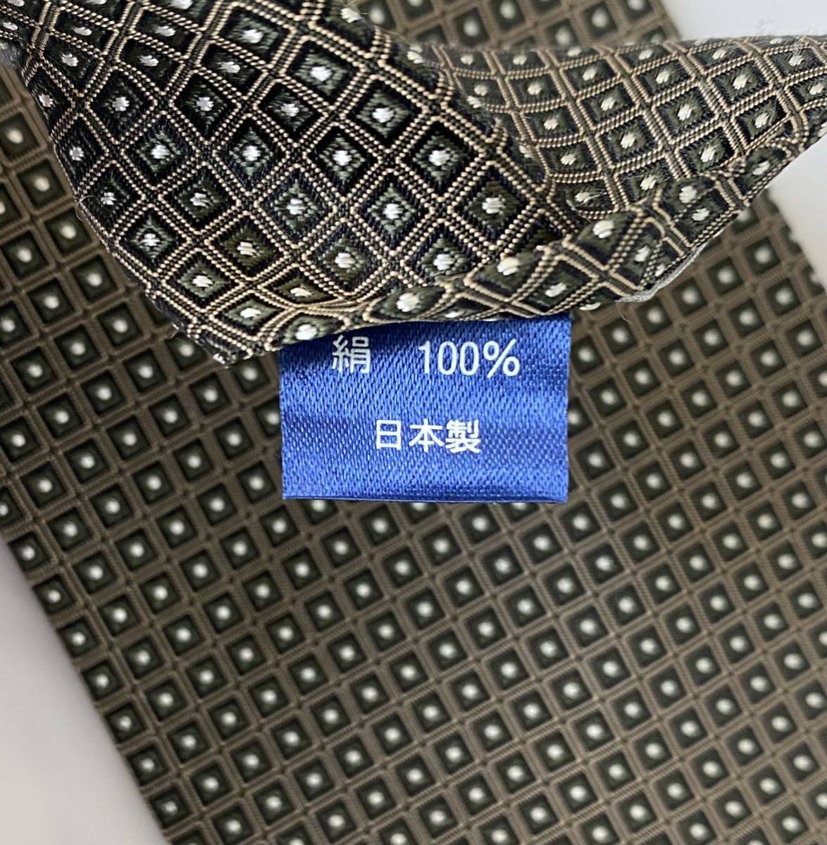  super-beauty goods rare CHAPS Ralph Lauren vintage total pattern dot silk 100% necktie chaps tea ps Ralph Lauren POLO Polo RRL SILK