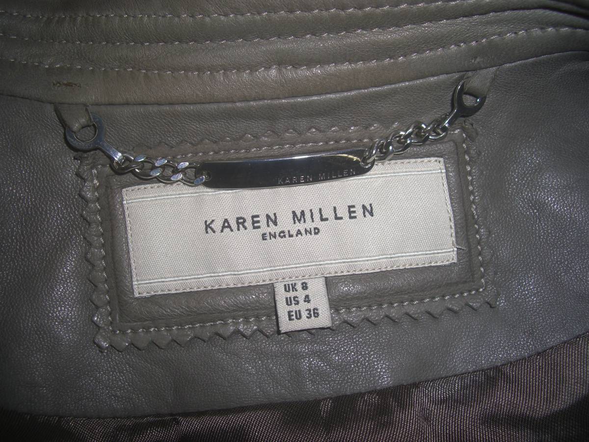 KAREN MILLEN(カレンミレン)ラム革ジャケット☆サイズ３６_画像10