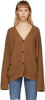  autumn color! TOTEMEto-temVINCIRIB cardigan Drop shoulder Camel Brown almost new goods \\38500