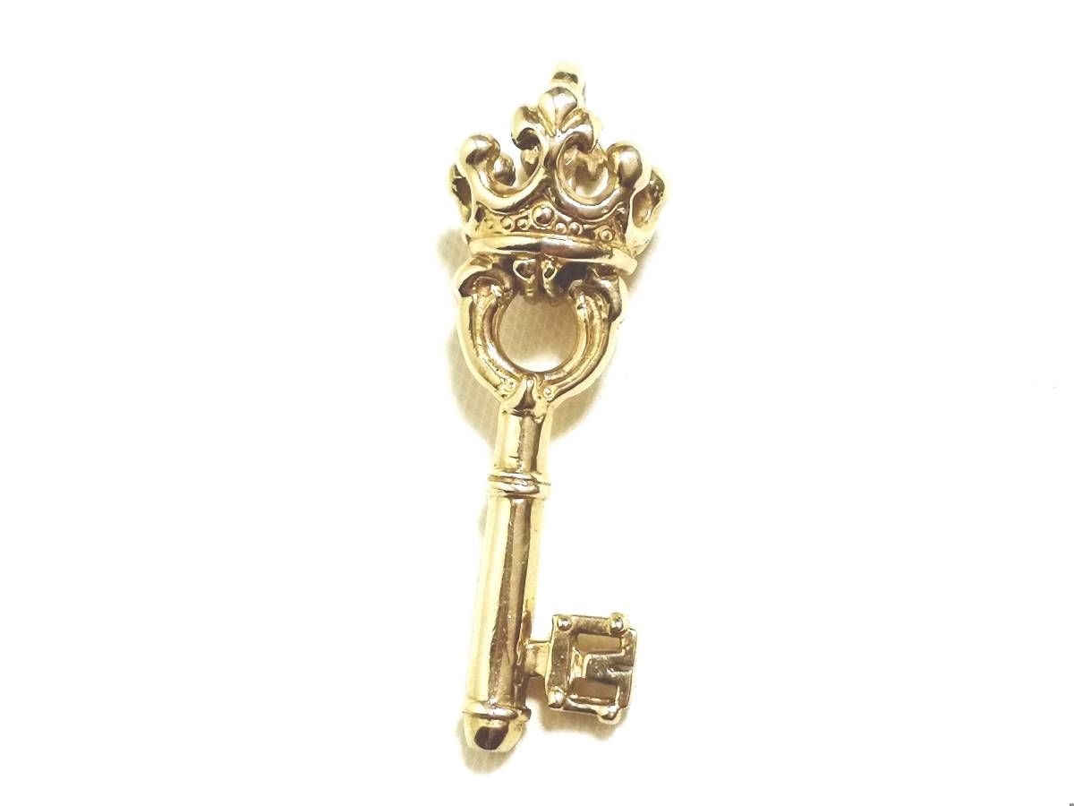 * роскошный 9K золотой Gold печать есть подлинный товар стандартный товар Royal Order Key Charm Plain 9K GOLD маленький ключ очарование подвеска с цепью *