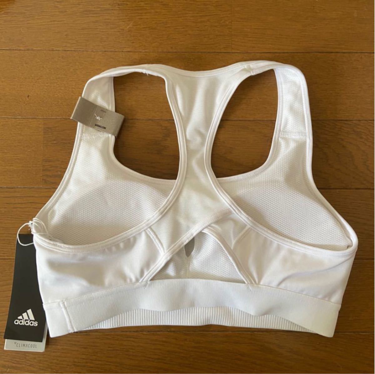 新品 adidas アディダス スポーツブラ スポブラ ホワイ白 L 新品 adidas アディダス スポーツブラ スポブラ ホワイ白 L