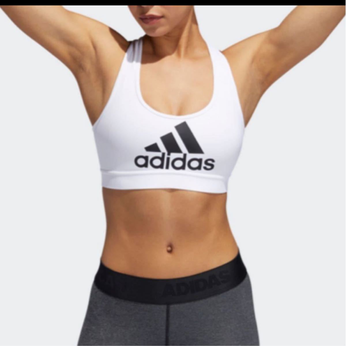新品 adidas アディダス スポーツブラ スポブラ ホワイ白 L 新品 adidas アディダス スポーツブラ スポブラ ホワイ白 L