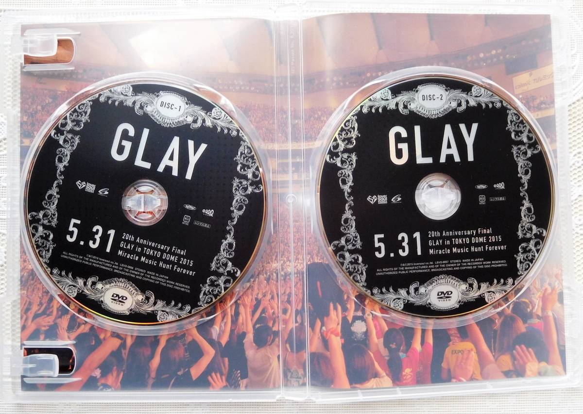 ▲GLAY　２０ｔｈアニバーサリーファイナル　TOKYO　DOME　２０１５　DVD２枚組_DVD２枚表側