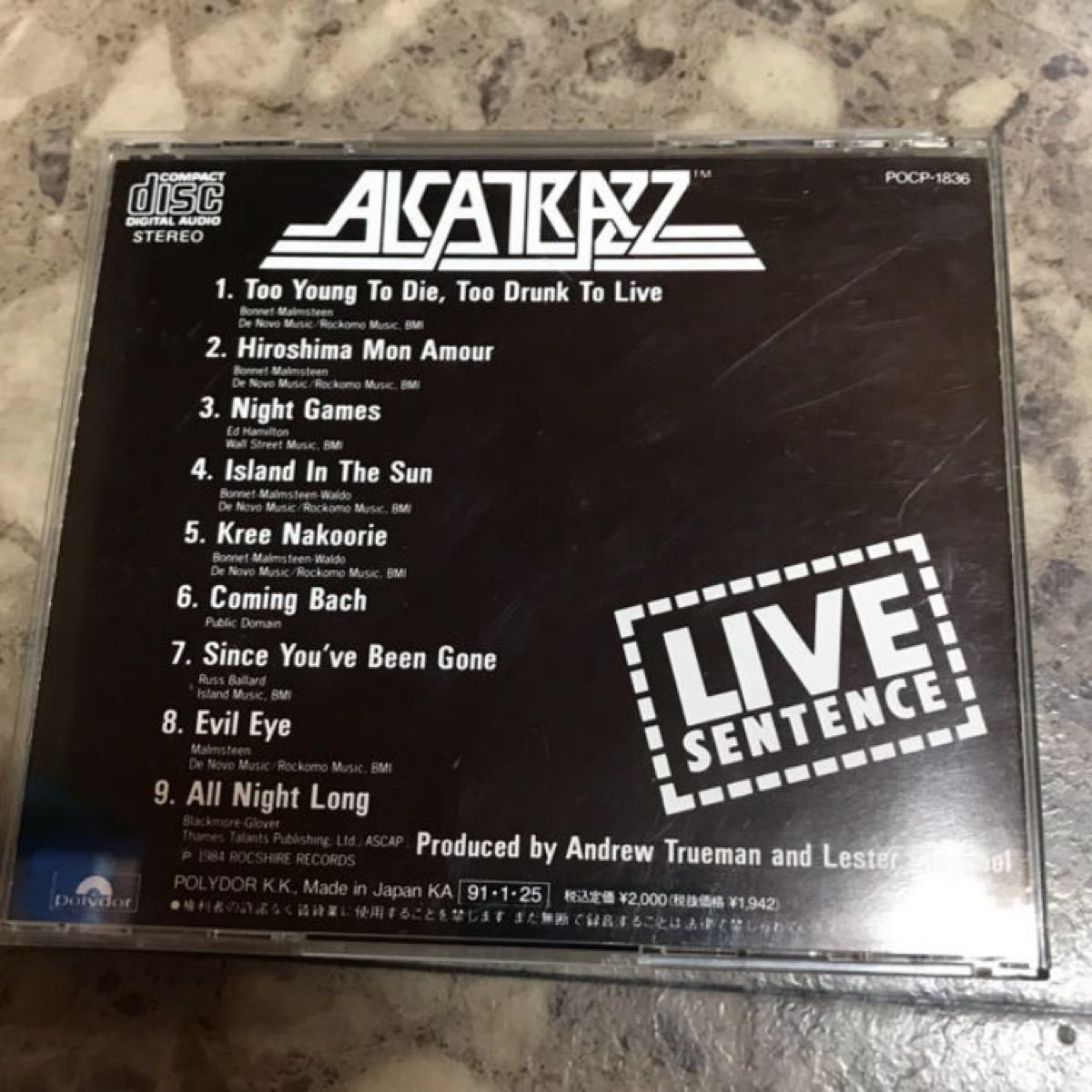 ALCATRAZZ / Live Sentence  '84年 イングヴェイ