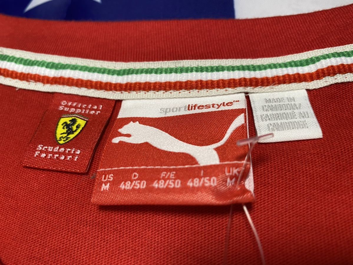 新品未使用タグ付き　USA製　フェラーリ official supplier of scuderia Ferrari コットンTシャツ_画像3